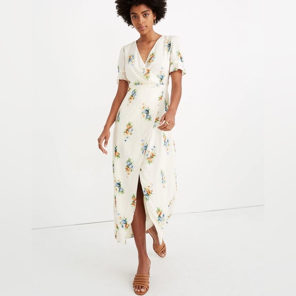 Madewell Ruffle-Sleeve Maxi Dress in Classic Corsage - Picture 1 of 10